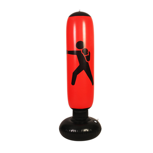 Inflatable boxing pillar sandbag standing roly-poly toy for children and adults, home fitness, Sanshou (Chinese kickboxing), stress-relief training equipment