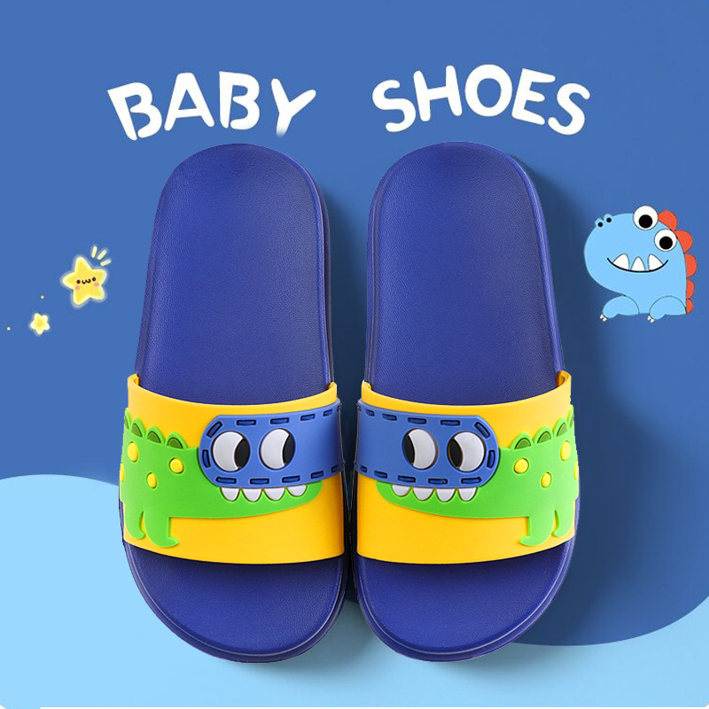 Children's Dinosaur Slippers for Boys 2023 New Summer Outdoor Bathing Soft Sole EVA Cute Slippers for Girls