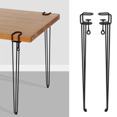 パンチングなしテーブル脚テーブルフットブラケット金属鉄 f クリップ屋外キャンプコーヒーテーブル三脚 diy 取り外し可能なデスクテーブル