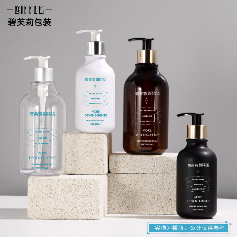 300ml Lotion and Shower Gel Packaging Bottle, Empty Shampoo Bottle Manufacturer, Press-Type Pet 500ml Plastic Bottle