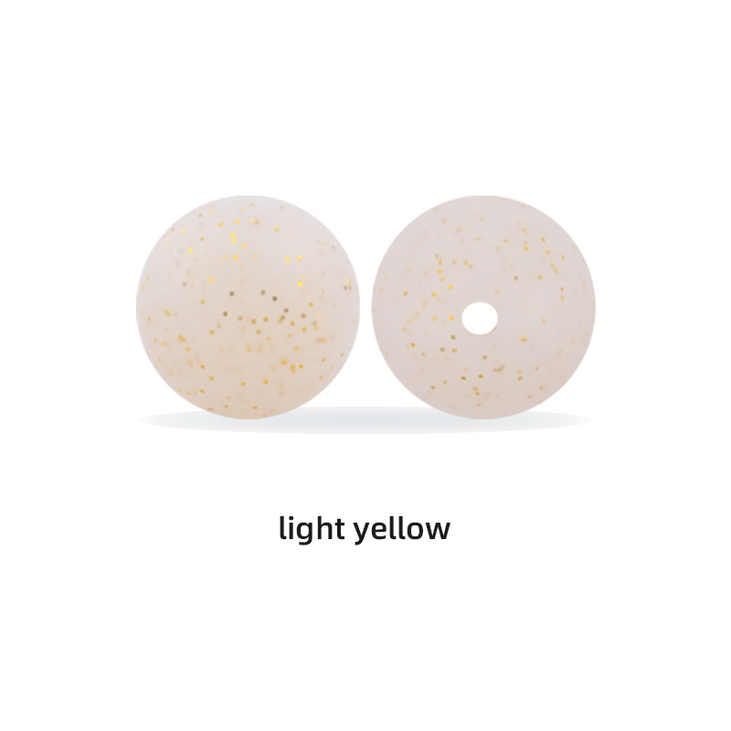 12mm y 15mm cristal impresión de silicona grado alimenticio DIY joyería chupete cadena mordedor pulsera collar Accesorios