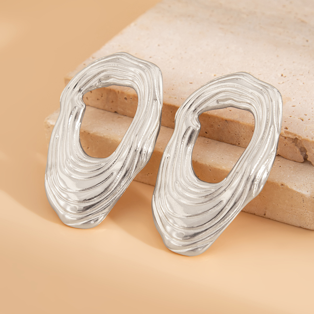 12g Weight Steel needle Ear Needle Material Drop Earrings, Ear Studs Classification 1 Pair Quantity Party, Street Occasion Alloy Material Geometric Pattern Women's Gender Polished Finish Plating Design Exaggerated, Punk Style 1 Pair Exaggerated Punk Geometric Plating Alloy Drop Earrings Ear Studs 4