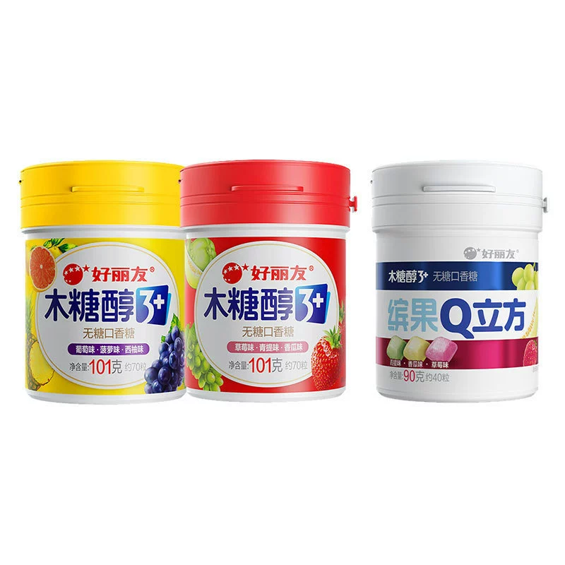 Безсахарная жевательная резинка Orion Xylitol 3+, портативная жевательная резинка для свежего дыхания, пузырёвая резинка, группа древесины
