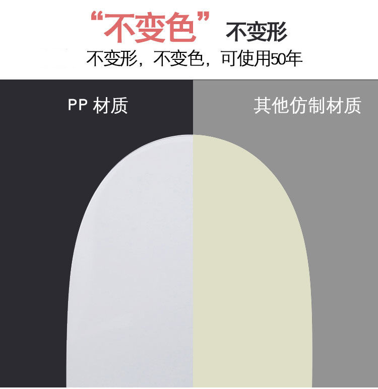 Universal thickened toilet seat cover, old-fashioned U-shaped VO toilet seat cover, household top-mounted flush toilet seat cover accessories details Picture