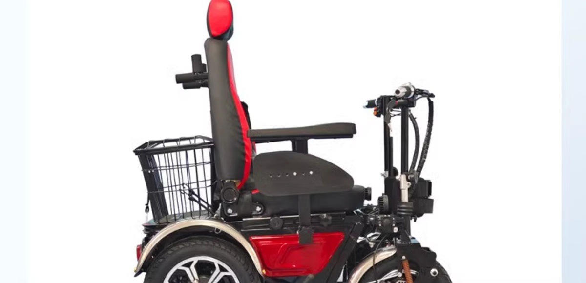 New Electric Wheelchair 800W Motor Disc Brake Off-Road Wheelchair Elderly Disabled Four-Wheel Mobility Scooter