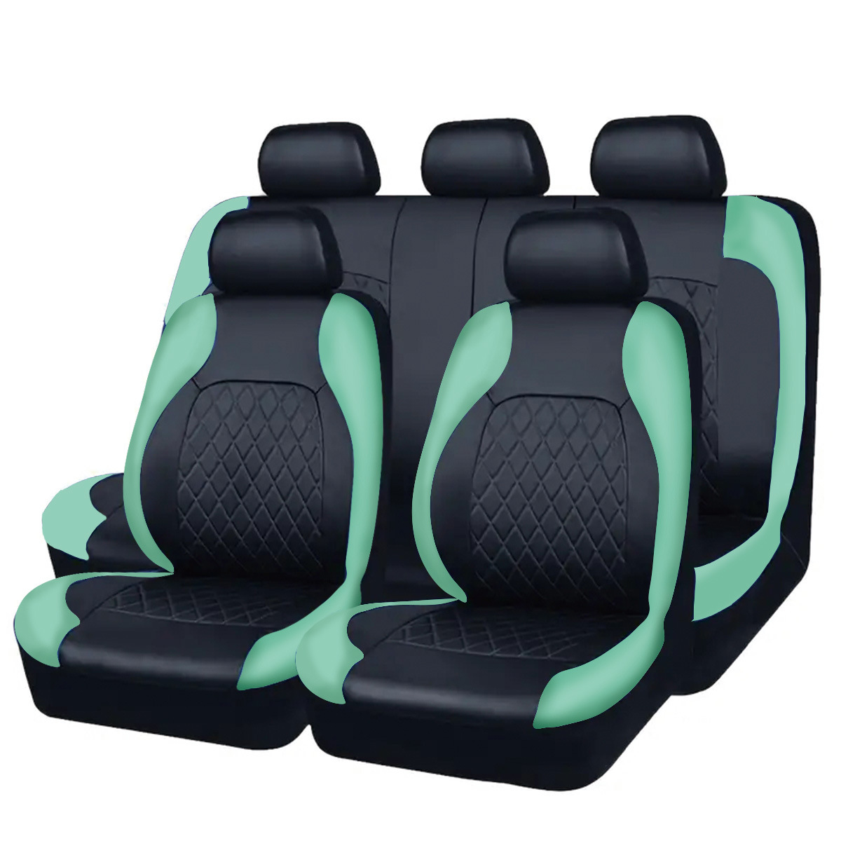 Cuerpo de asiento de cuero de paréntesis universal fabricantes de cubierta de asiento de automóvil empalmado pu cuero de una sola línea de cuero de cuadrillas cojín de asiento transpirable