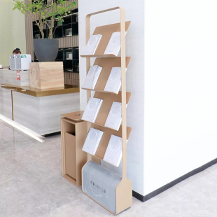 Real Estate Information Display Rack Floor-Standing Display Rack Vertical Poster Display Rack Brochure Single-Page Newspaper and Magazine Rack