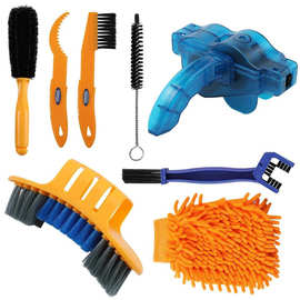 跨境热卖自行车清洁刷链条雪尼尔手套轮胎刷手动环保洗车刷头套装