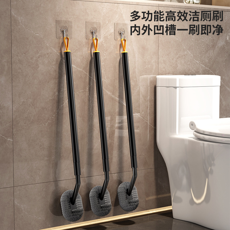 Long-Handled Toilet Brush for Home Bathroom, No Dead Corners Toilet Cleaning Tool, Wall-Mounted Bathroom Toilet Brush, Toilet Cleaning Brush