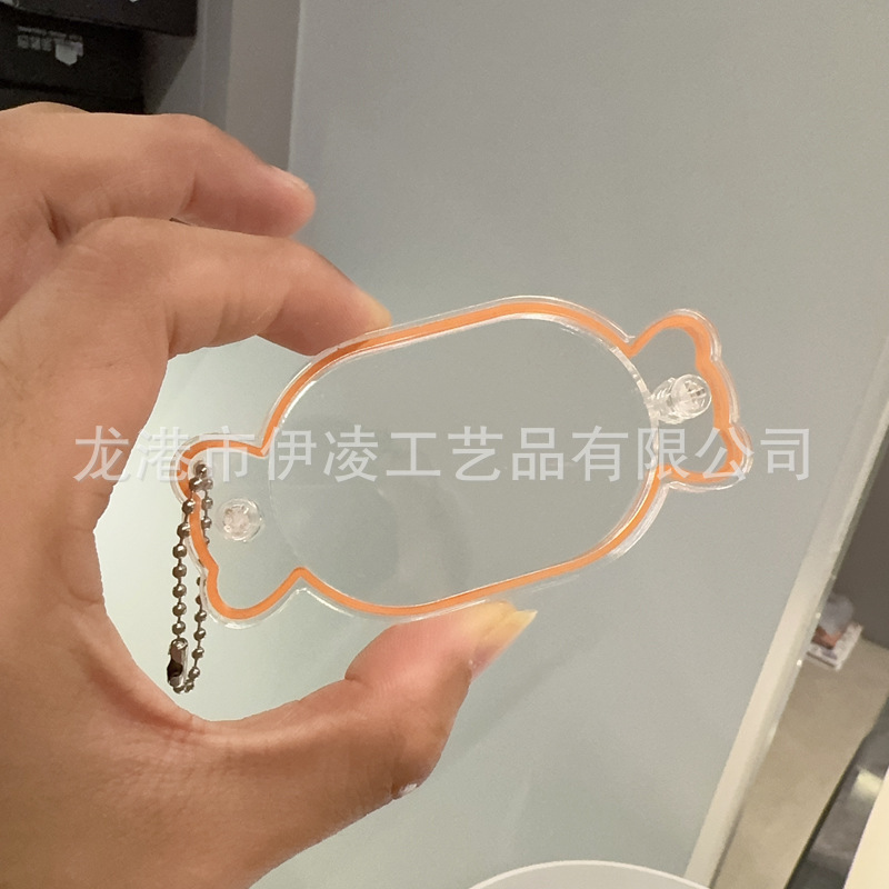 カラーキャンディーロック音楽ストラップ谷美キーホルダー手作りdiyフォトフレーム1 cm2cmアクリルチップ|undefined