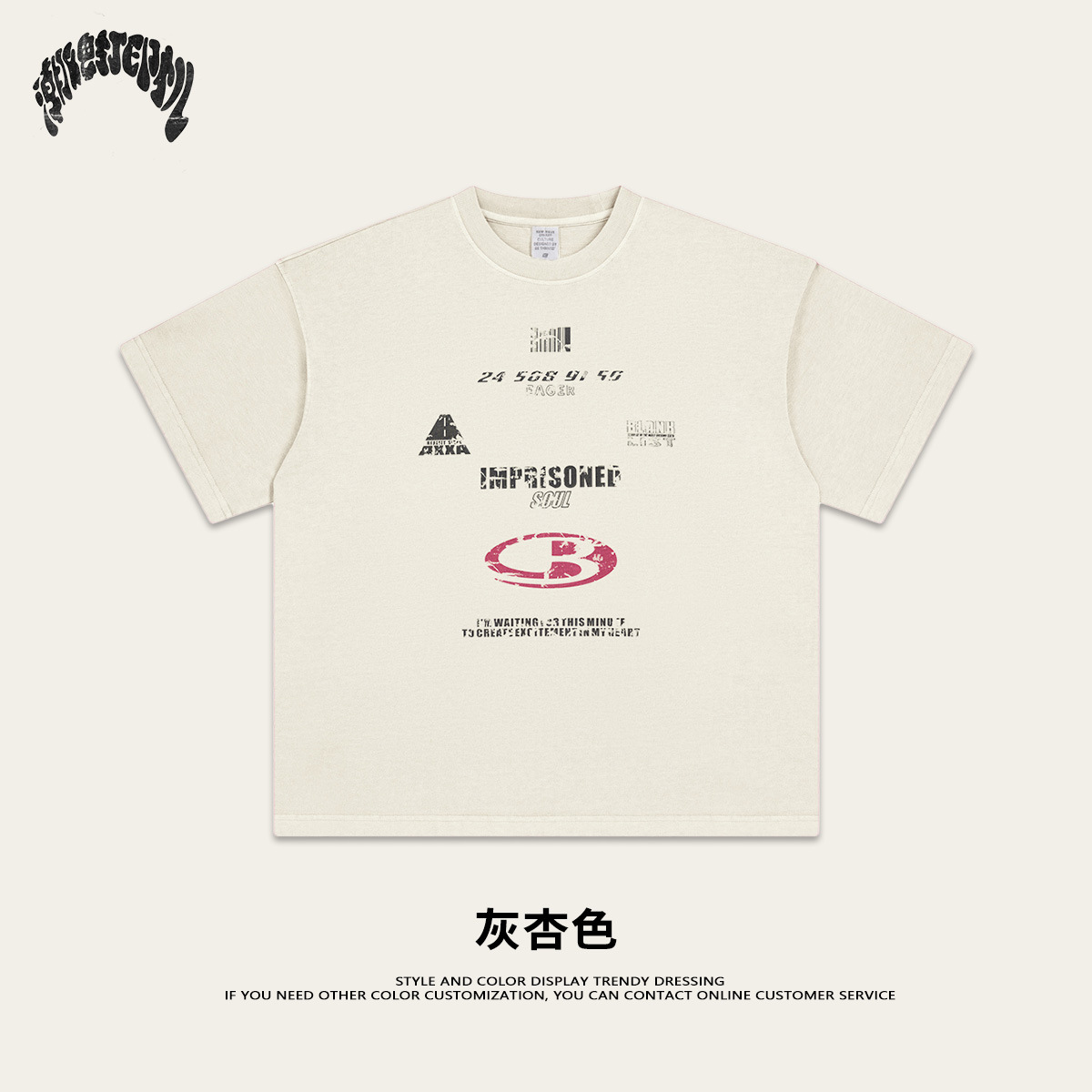 2025 verano marcas de moda estadounidenses comercio exterior transfronterizo retro ocio calle algodón suelto camiseta de manga corta moda masculina