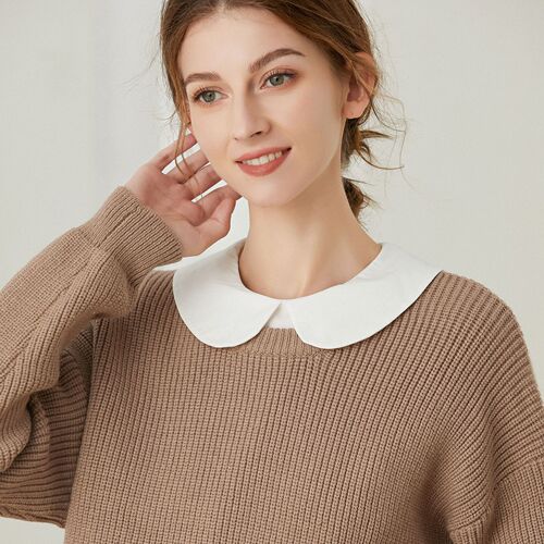 Fake collar women's solid color autumn and winter casual multi-functional decorative bottoming shirt collar with sweater