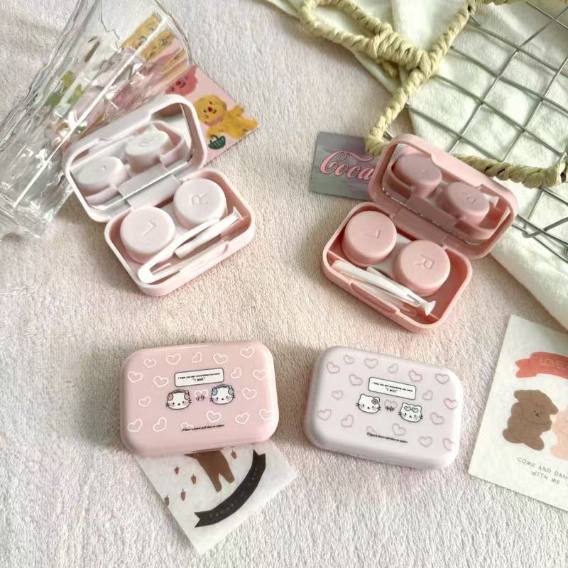 Korean Style Simple and Cute Contact Lens Box Portable Contact Lens Care Box Creative Niche Contact Lens Storage Box Companion Box Korean Style Simple and Cute Contact Lens Box Portable Contact Lens Care Box Creative Niche Contact Lens Storage Box Companion Box
