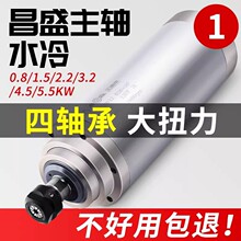昌盛水冷主轴电机雕刻机主轴电机1.5/2.2/3.2/5.5kw高速电机机头