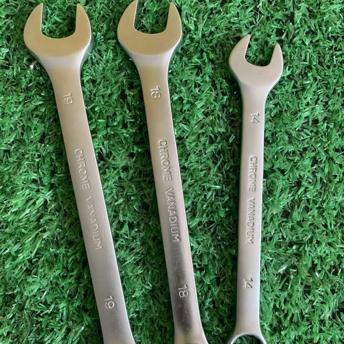 Juego de llaves de doble propósito de níquel perlado, llave de doble cabezal tenedor, juego completo de placas de reparación de automóviles, herramientas manuales, placas de hardware