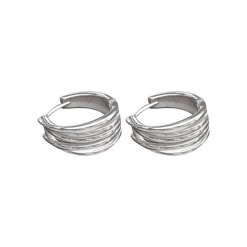 Line earrings for women Korean style retro personality simple cross braided metal earrings earrings  new trend
