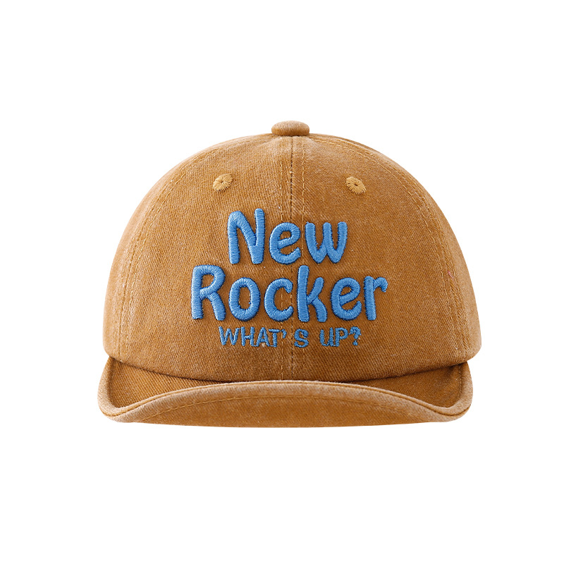 Bebé blando gorra de lengua 2025 primavera y otoño nueva letra bordada gorra de aire extranjero bebé gorra de béisbol al aire libre