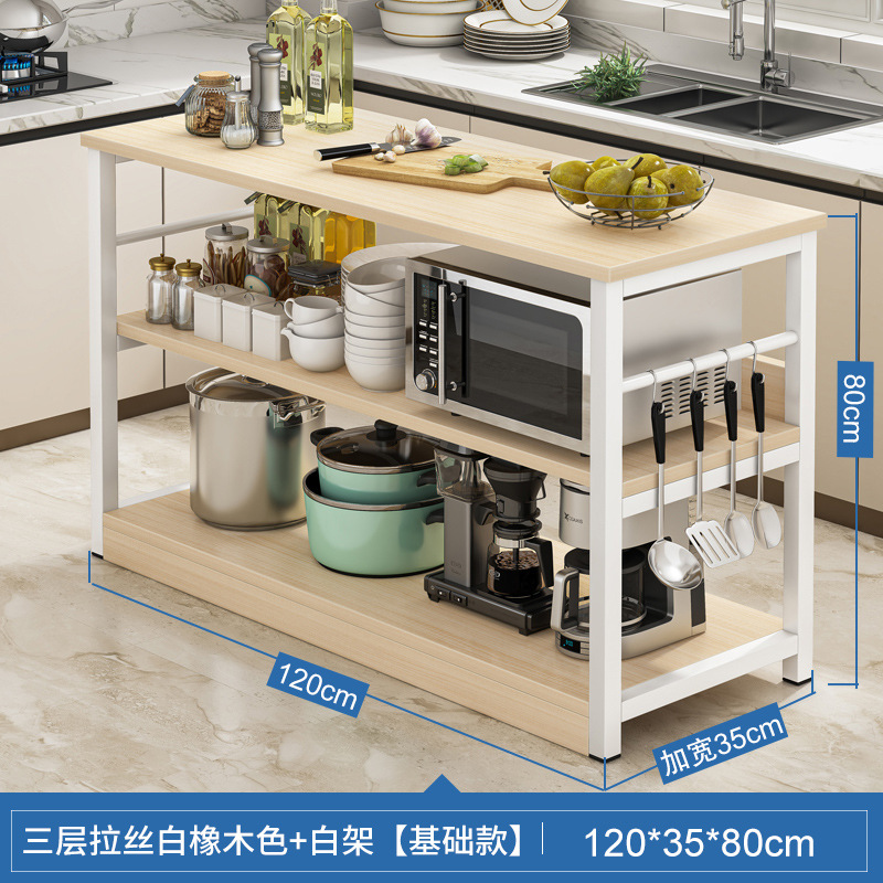 Cocina microondas rack de almacenamiento de suelo hogar multi-capa estante condimento armario de almacenamiento estante de la olla