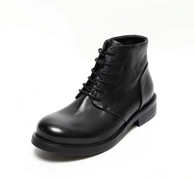 Autunno e inverno nuovi stivali da uomo scarpe derby suola in pelle moda scarpe da uomo stivaletti allacciati tendenza tutto_voghion.com