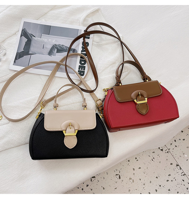 Versatile Women Colour-blocking Shoulder Bag For Work And Commuting_voghion.com