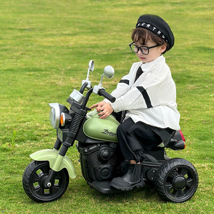 Children's Electric Motorcycle Baby Tricycle Baby Toy Car Can Sit on Men and Women and Kidsren Can Be Remote Controlled 1-6 Years Old