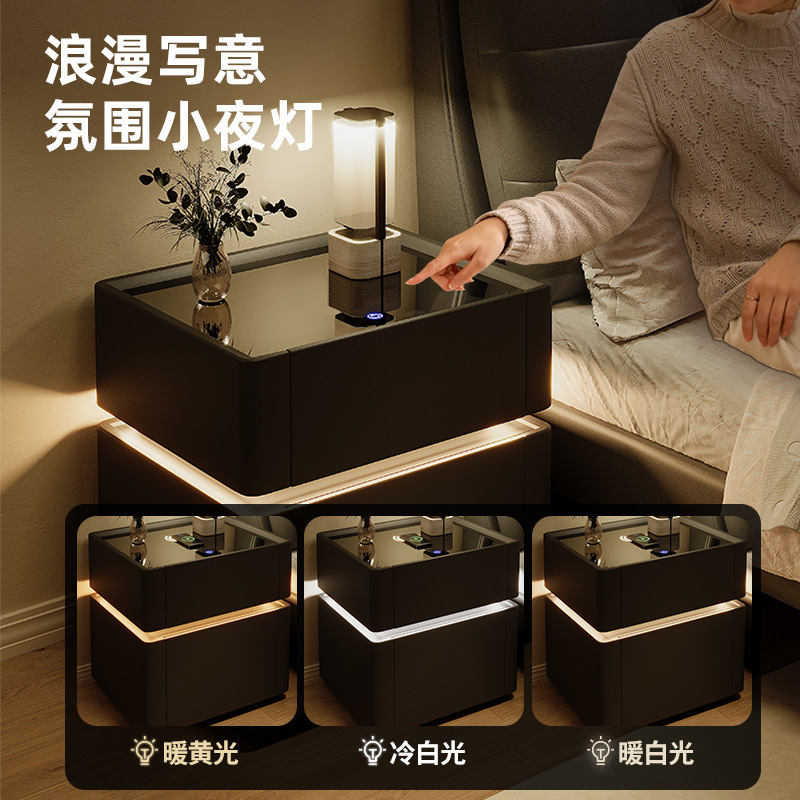 Una caja fuerte inteligente de cabezal de cama en 2025 nueva caja fuerte de cabezal de cama de carga inalámbrica multifuncional avanzada