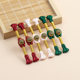 Hengmei Cheongsam Buckle Button Double Gold Bamboo Tassel Buckle New Chinese Tang Suit Hanfu Handmade Button Accessories