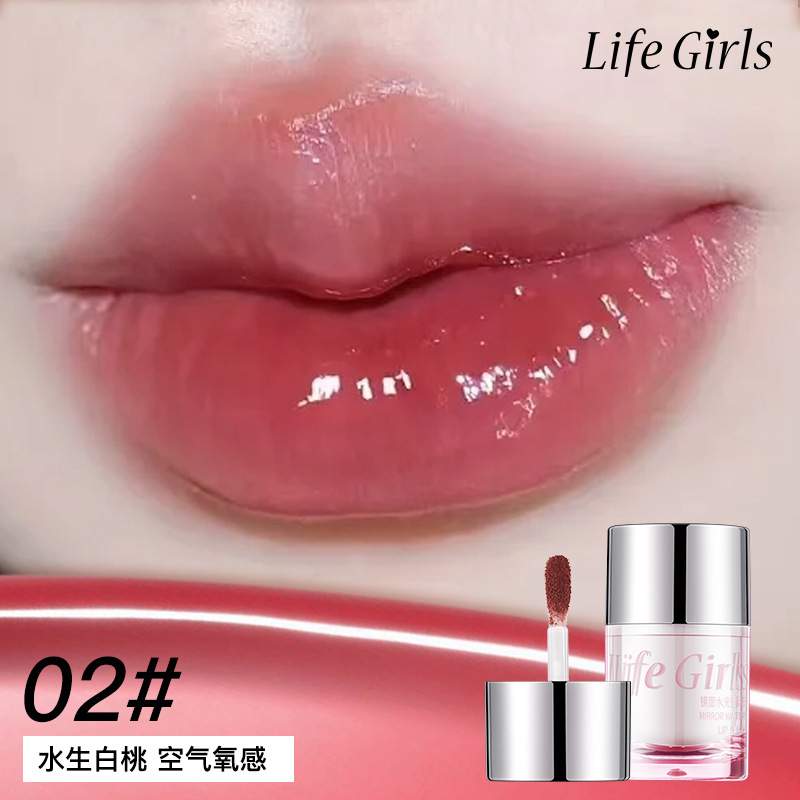 Life Girls Mirror Water Light Lip Jelly Hidratante Water Light Color Makeup Primavera y verano Glaseado de labios femenino Maquillaje transfronterizo Brillo de labios image 8