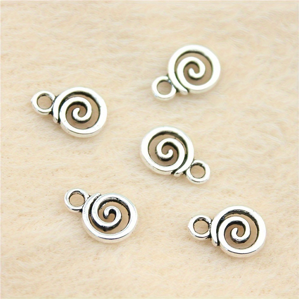 Simple Alloy Hollow Spiral Pendant Pendant DIY Bracelet Necklace Earrings Earrings Accessories