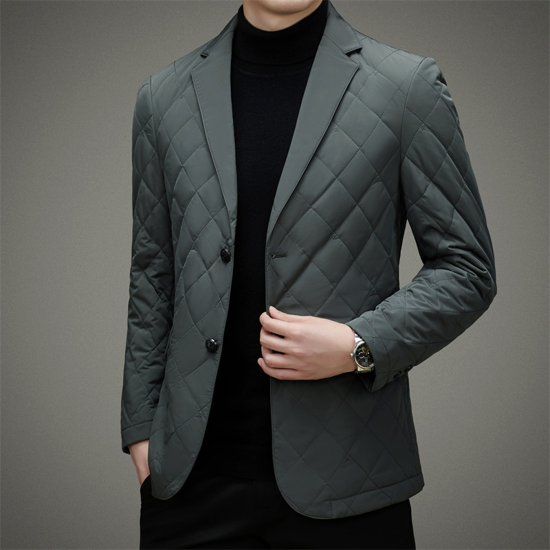 Abbigliamento maschile Cappotto invernale bianco in anatra Giacca corta da lavoro casual Giacca calda da uomo_voghion.com