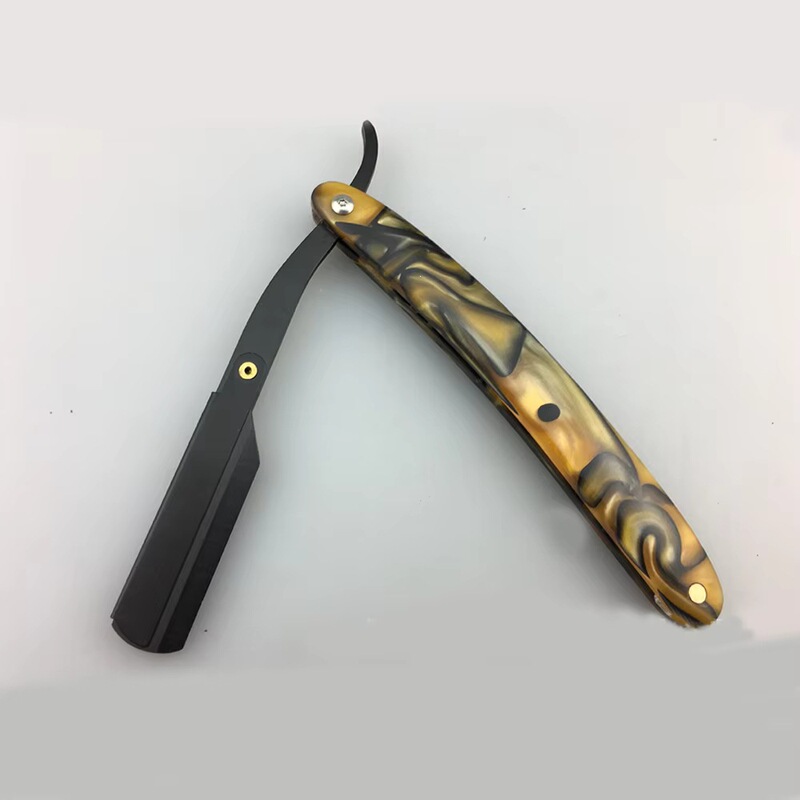 Single-Blade Men's Resin Non-Disposable Non-Electric Straight Razor for Hair Cutting and Shaving
