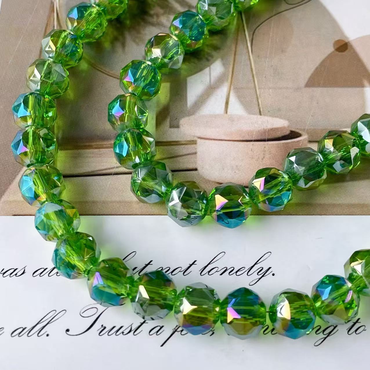 Bola de flores de 8mm Jingjing K9 cuentas sueltas de cristal 64 superficies cortadas con cuentas Accesorios de joyería hechos a mano de bricolaje Pulsera Collar lote suelto image 20