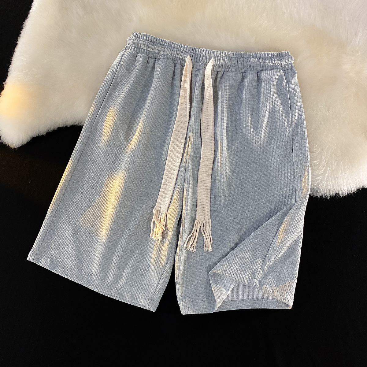 Venta directa de fábrica waffle shorts mujeres verano 2023 nueva suelta adelgazamiento Pantalones rectos deportes pantalones Casuales