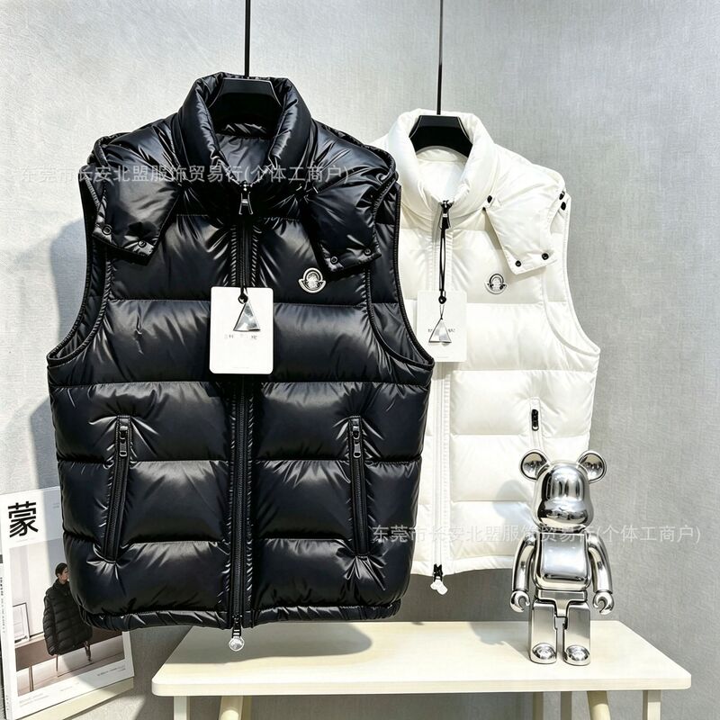 Mengjia Mayan-Style Hooded Waterproof Warm Cotton Vest Couple's Shiny Jacket Wholesale