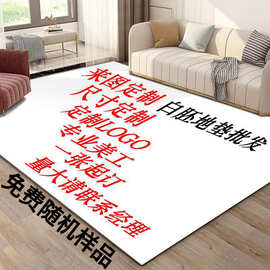 入户进门diy脚垫logo 异形吸水防滑白坯法兰绒水晶绒地垫地毯厂家