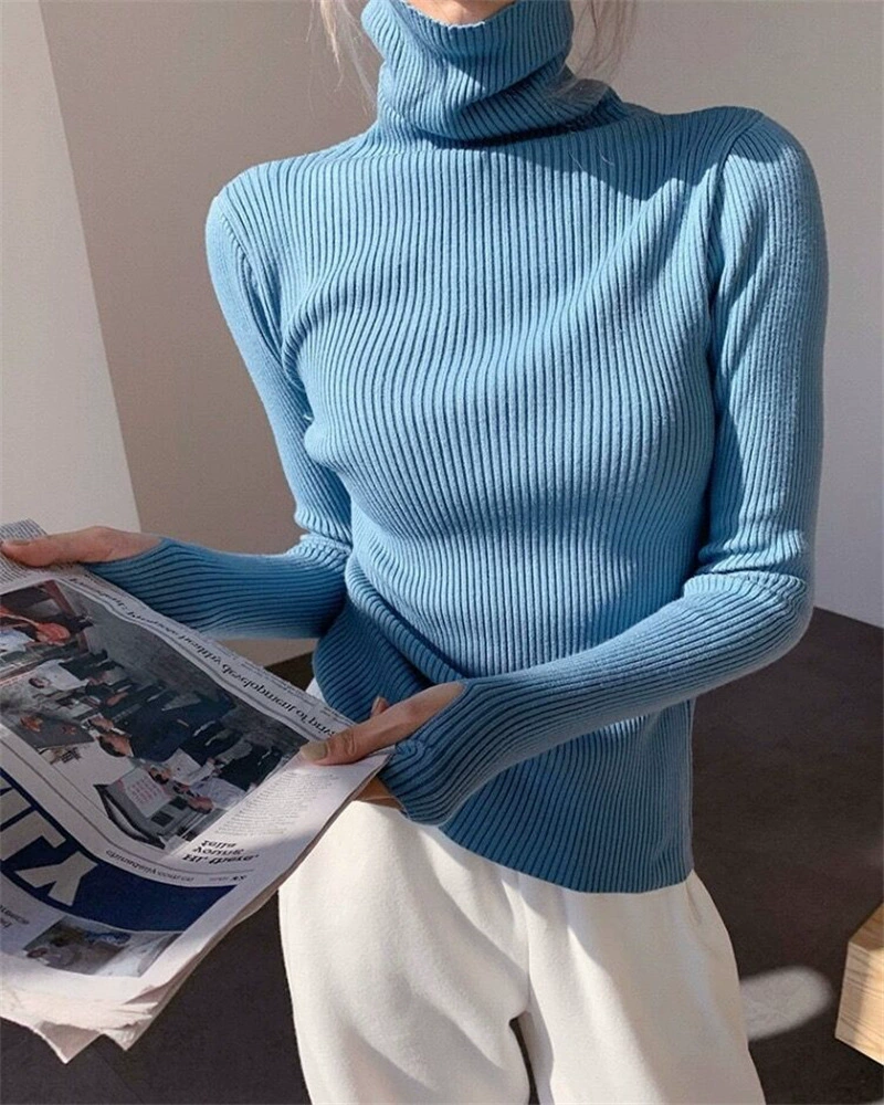 Свитер, демисезонный тёплый, с длинным рукавом, Slim fit, облегающий