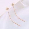 Long fashionable trend earrings with tassels, accessory, European style