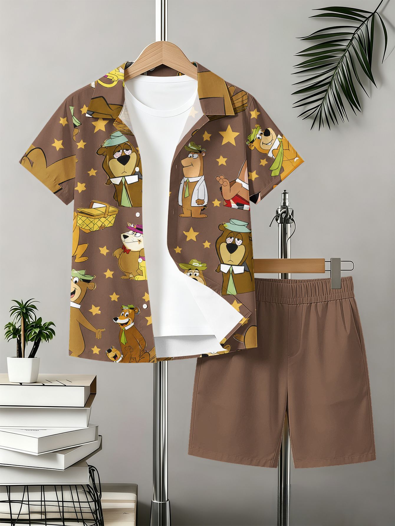 Boys Shirt And Shorts Set With 3d Pattern For Summer Style_voghion.com