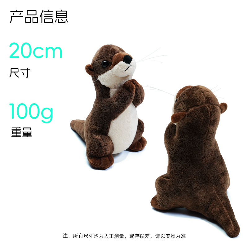 Bendición nutria juguete de peluche regalo del Día San Valentín cerrar los ojos y deseo orar nutria muñeca