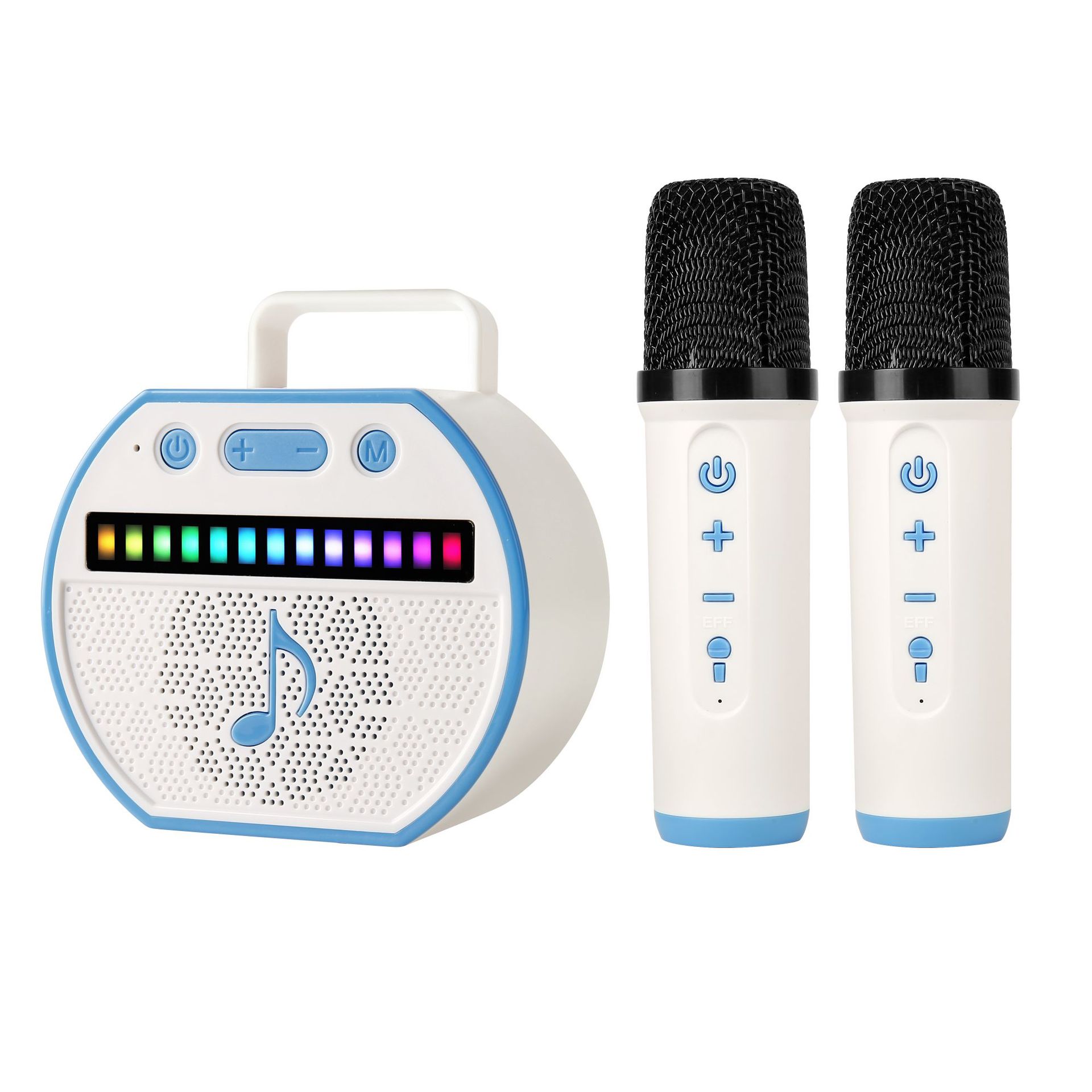 White + dual microphone