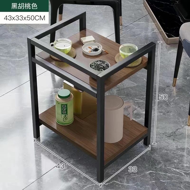 木制款麻将馆茶杯架客厅麻将桌可移动小茶几卧室落地正方形置物架|undefined