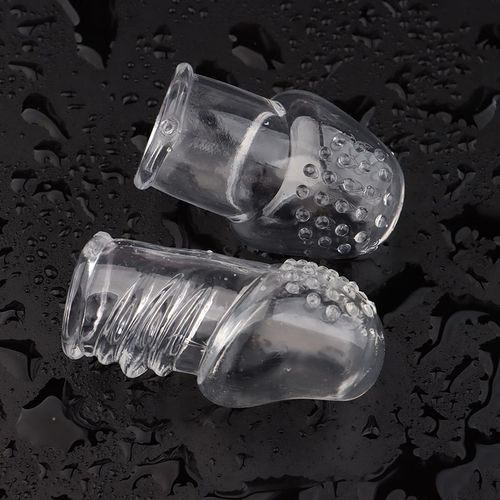 Penis condom thickened crystal wolf braces larger and thicker flirting device transparent locking sperm ring adult sex toys