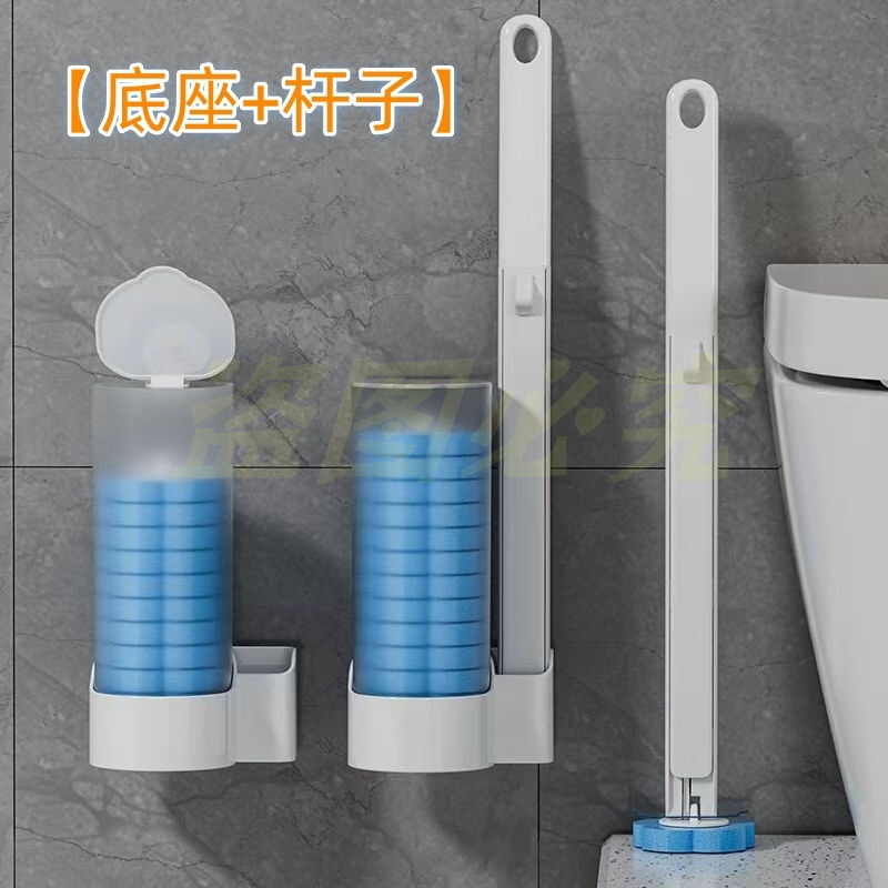 Disposable Toilet Brush Replacement Pads with Built-In Cleaning Liquid for Cleaning Toilets, Disposable Toilet Brushes for Home Bathroom Use