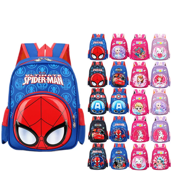 Children's Backpack Kindergarten Cartoon Boys and Girls 3 to 6 Years Old Lightweight Backpack 12inch Easiest for Match Trendy Super Trendy School Bag