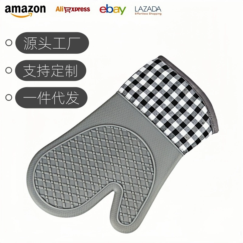 Amazon перчатки против ожогов силиконовые кухонные духовки специальная выпечка устойчивая к высоким температурам противоскользящая анти-жаровая микроволновая печь для выпечки