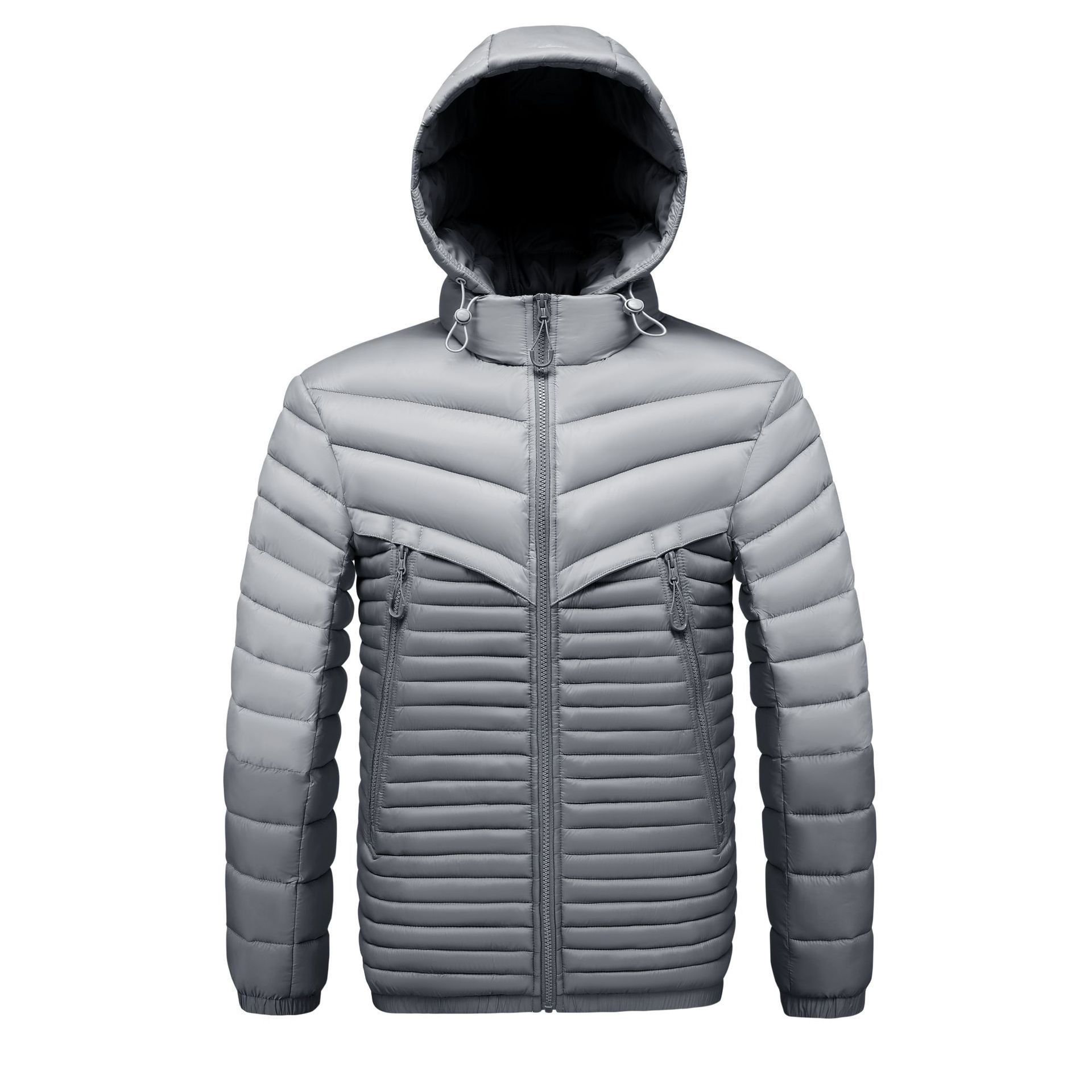 Rib Suit Padded Coat Men's Removable Cap Casual Loose Thickened Padded Jacket_voghion.com