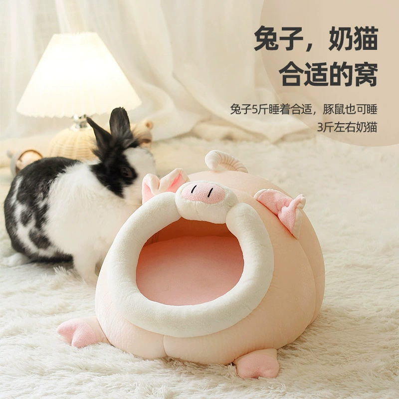 Zhen Chong Wo Factory Ji Zi Полузакрытое гнездо Летающая крыса Морская свинка Теплое маленькое гнездо для домашних животных Зимнее цветочное гнездо Мышь Утолщенное хлопковое гнездо