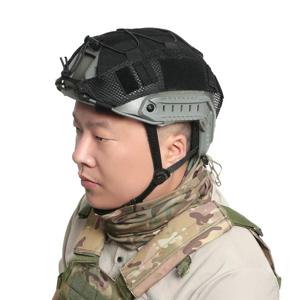 Outdoor Tactical Helmet Protective Cover Fast Helmet Cloth Camouflage Helmet Cover Real Person Cs Camouflage Head Tactical Equipment