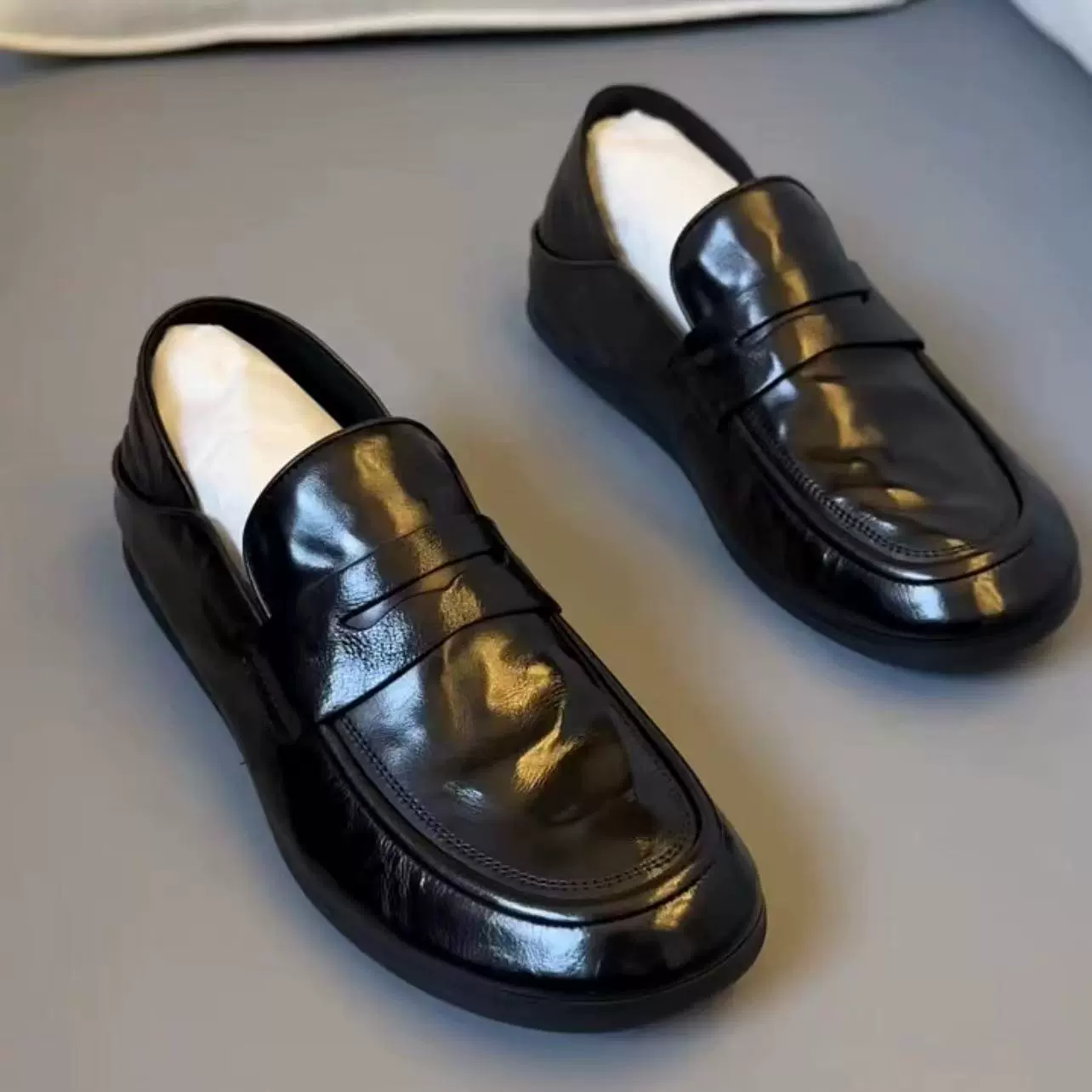 Обувь из бобов модная на плоском каблуке противоскользящая, износостойкая, удобная британская тенденция, одиночная обувь повседневная сплошная, спотовая мягкая подошва