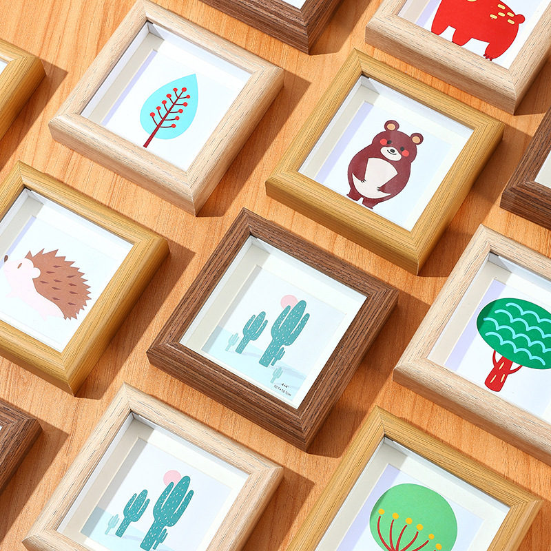 Handmade Palm Treasure Square Small Photo Frame Table Hollow Stereo Wholesale Couple Photo 3.5inch Gift for Kidsren Handmade Palm Treasure Square Small Photo Frame Table Hollow Stereo Wholesale Couple Photo 3.5inch Gift for Kidsren